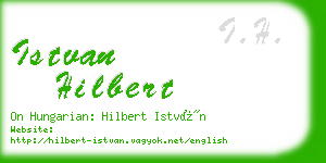 istvan hilbert business card